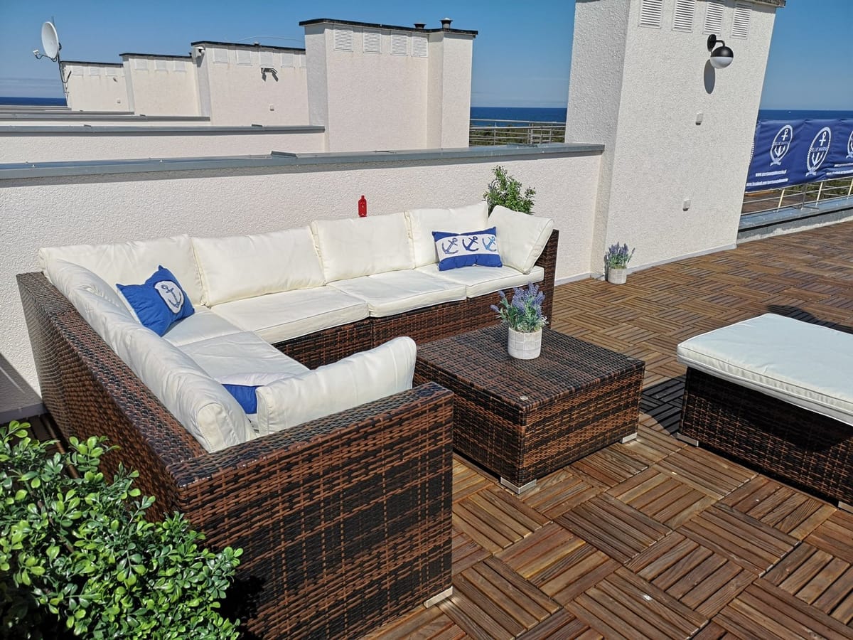 Blue Marine Apartament 19 z tarasem w Rowach
