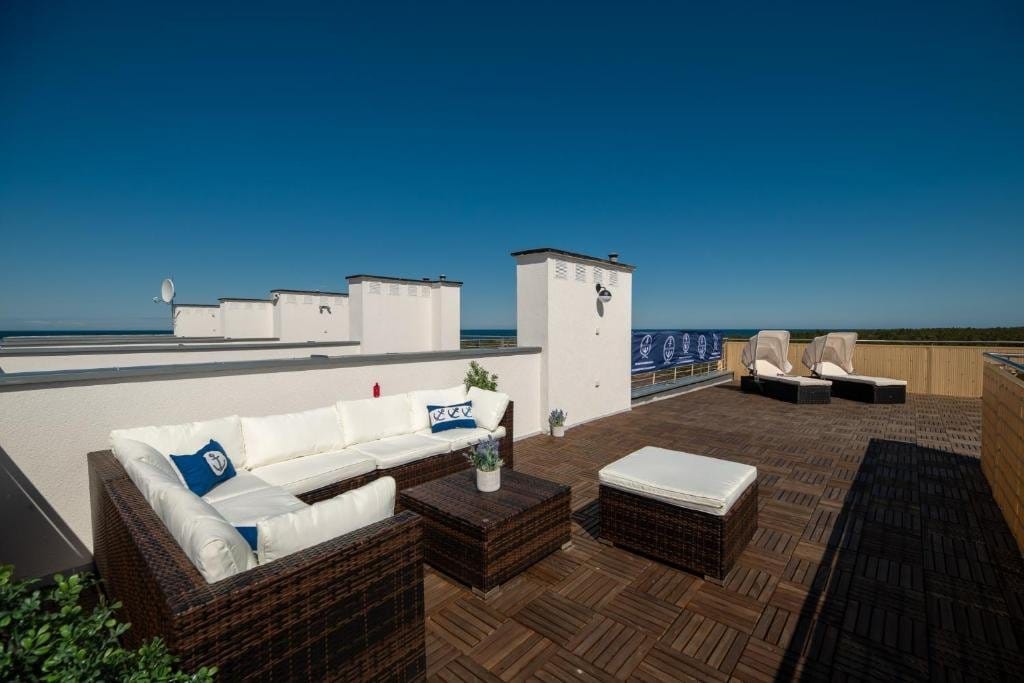 Blue Marine Apartament 19 z tarasem w Rowach