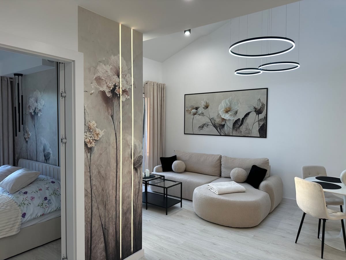 Nowoczesny apartament z dwoma sypialniami i garażem